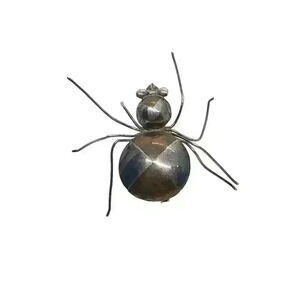 Vintage Large Spider Pin Brooch Insect Retro Silver & Brass MCM